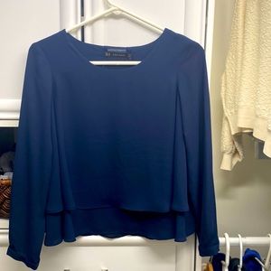 Zara navy blouse